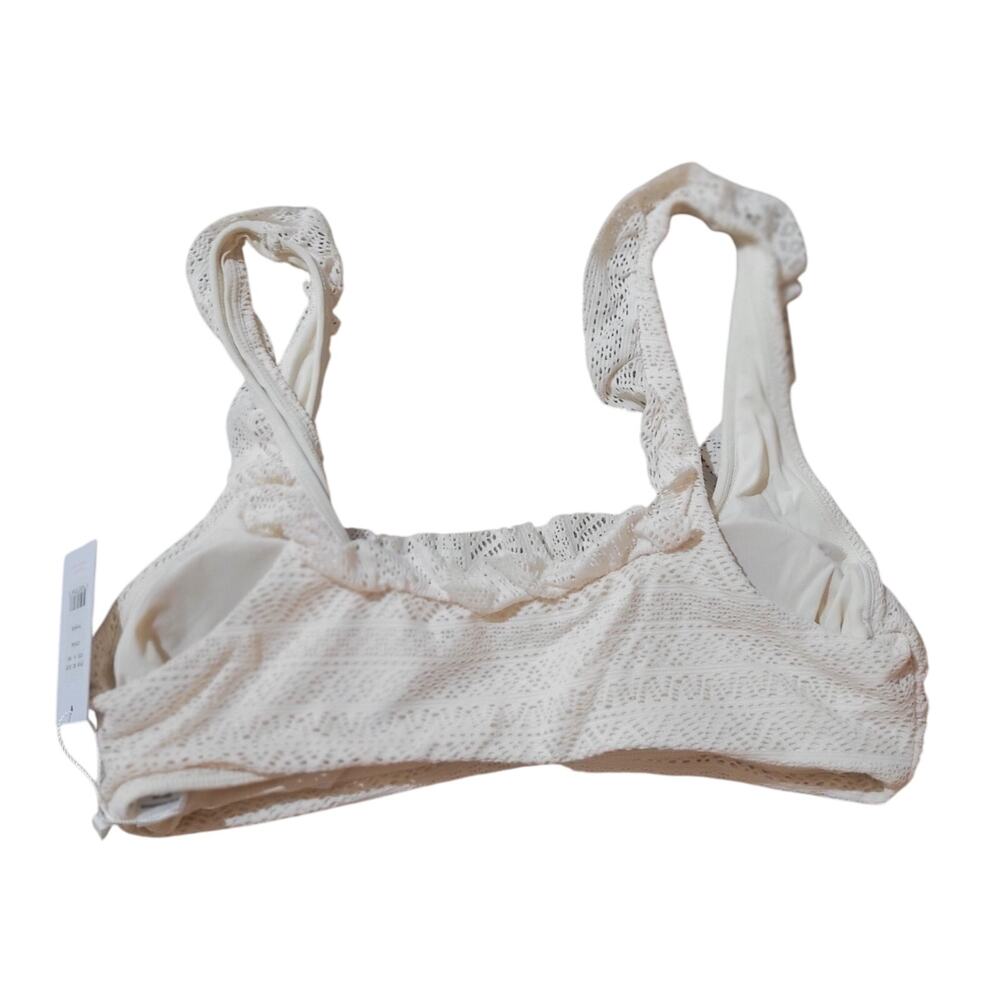 NWT Andie Swim The Hydra Top Size Medium Color Vanilla Crochet - Picture 3 of 4